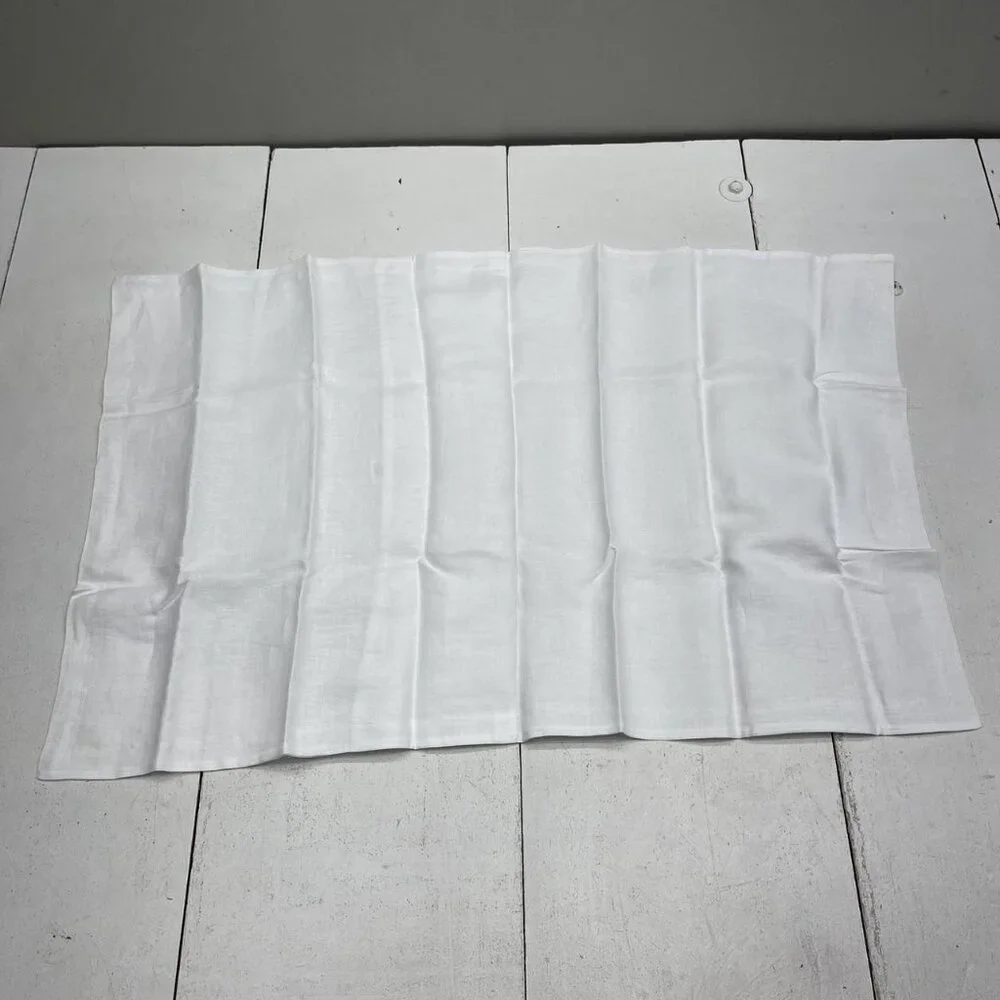 NWT 1 RESTORATION HARDWARE ITALIAN HERITAGE WASHED LINEN KING FLANGE SHAM WHITE